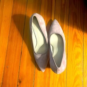 Lavender suede heels